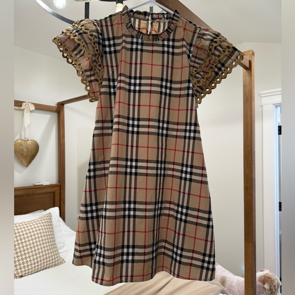 JODIFL Classic Checkered Button Down in Tan and Black